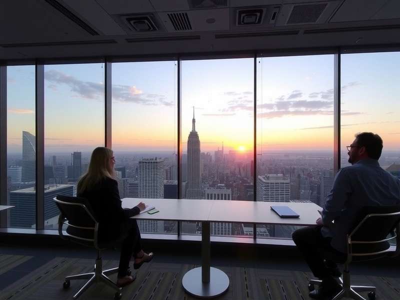 Business professionals discussing strategy